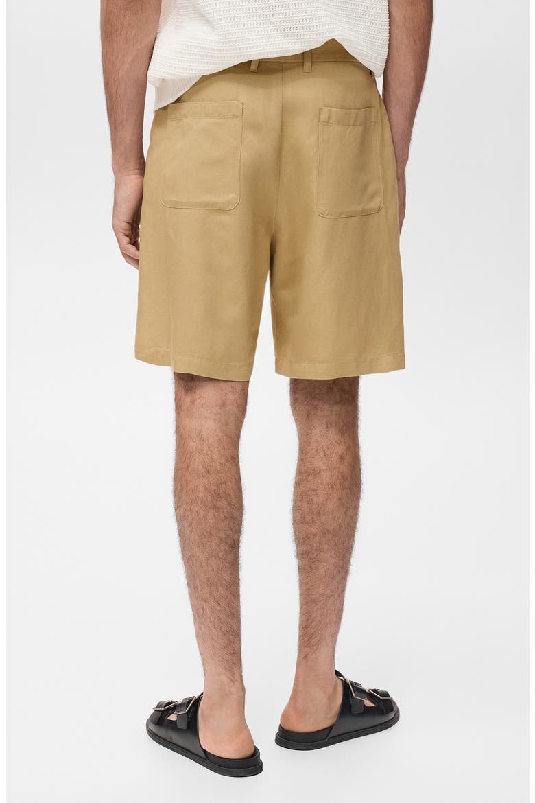 Elastic Waist Shorts, Alternate, color, BEIGE