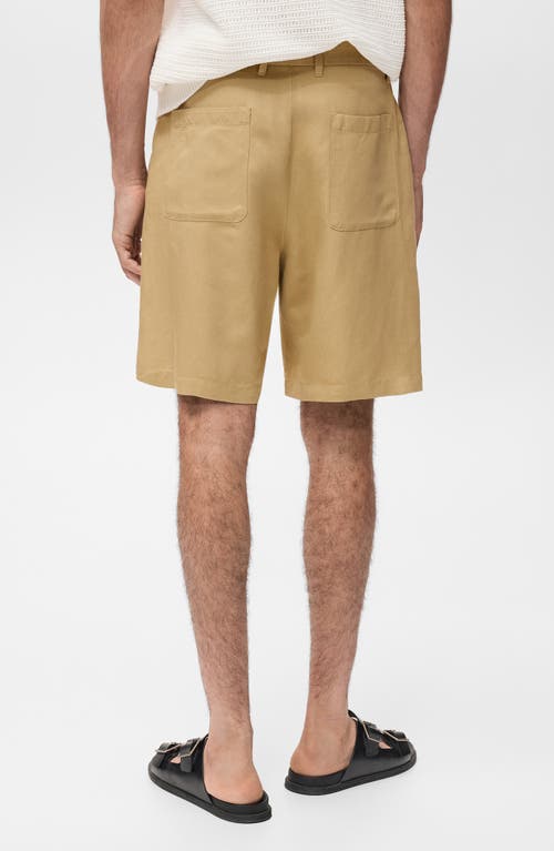 Mango Elastic Waist Shorts In Brown