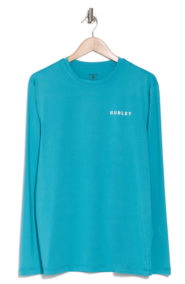 Hurley Sunset Palm UPF 50+ Rashguard Top, Alternate, color, Seadoo