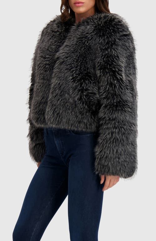Lyla Grant Fur-free Fox (faux Fur) Bolero In Gray