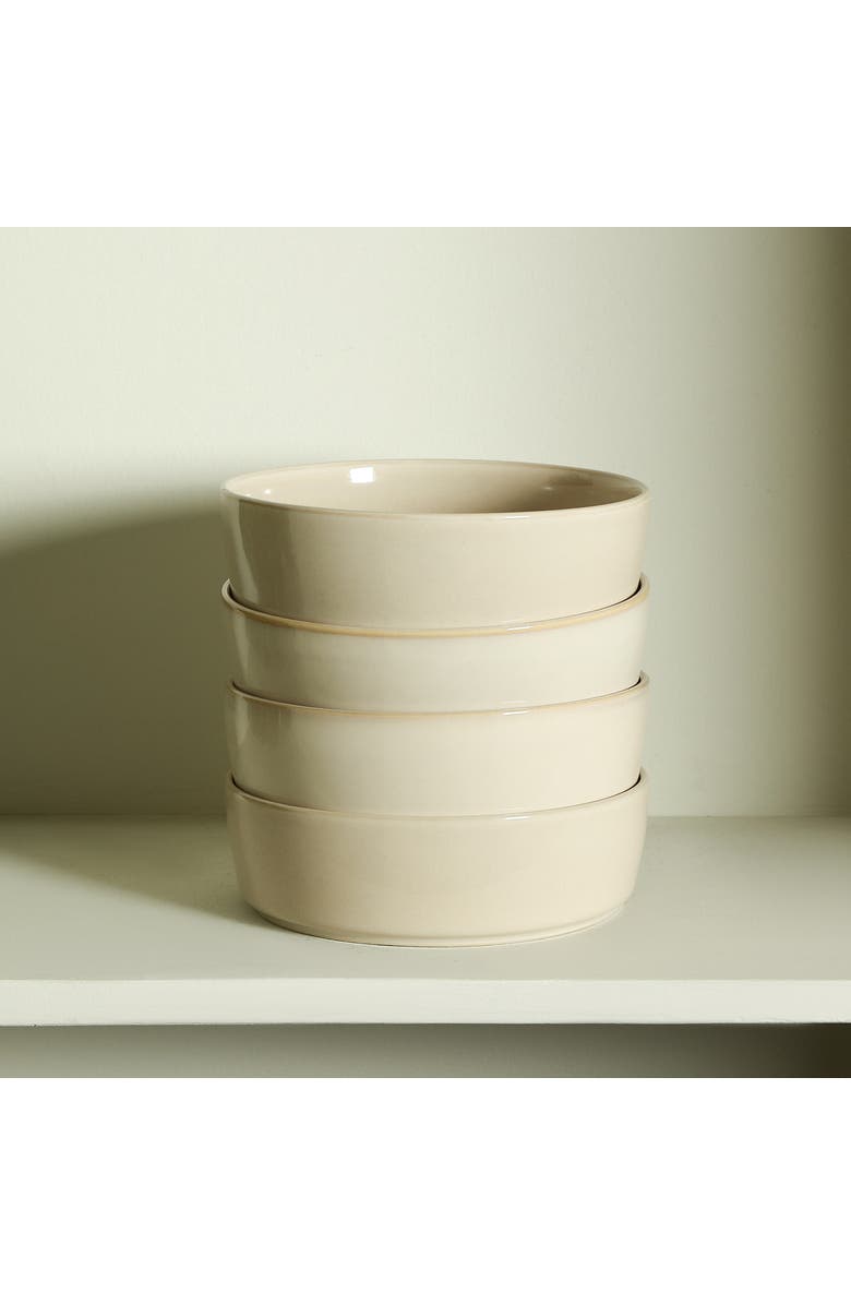 Stone Lain Eden Stoneware 4-Piece Pasta Bowl Set, Alternate, color, Beige