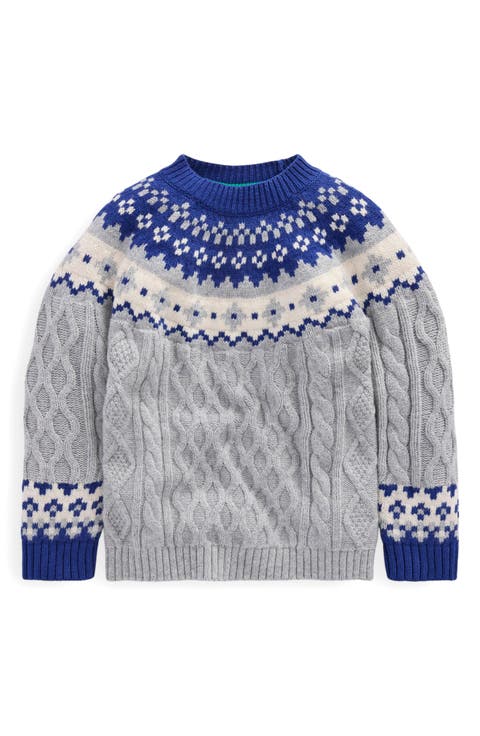 Kids' Fair Isle Crewneck Sweater (Toddler & Little Kid)