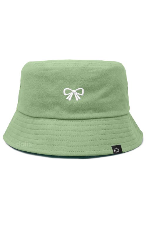 Dalix Bow Bucket Hat In Green