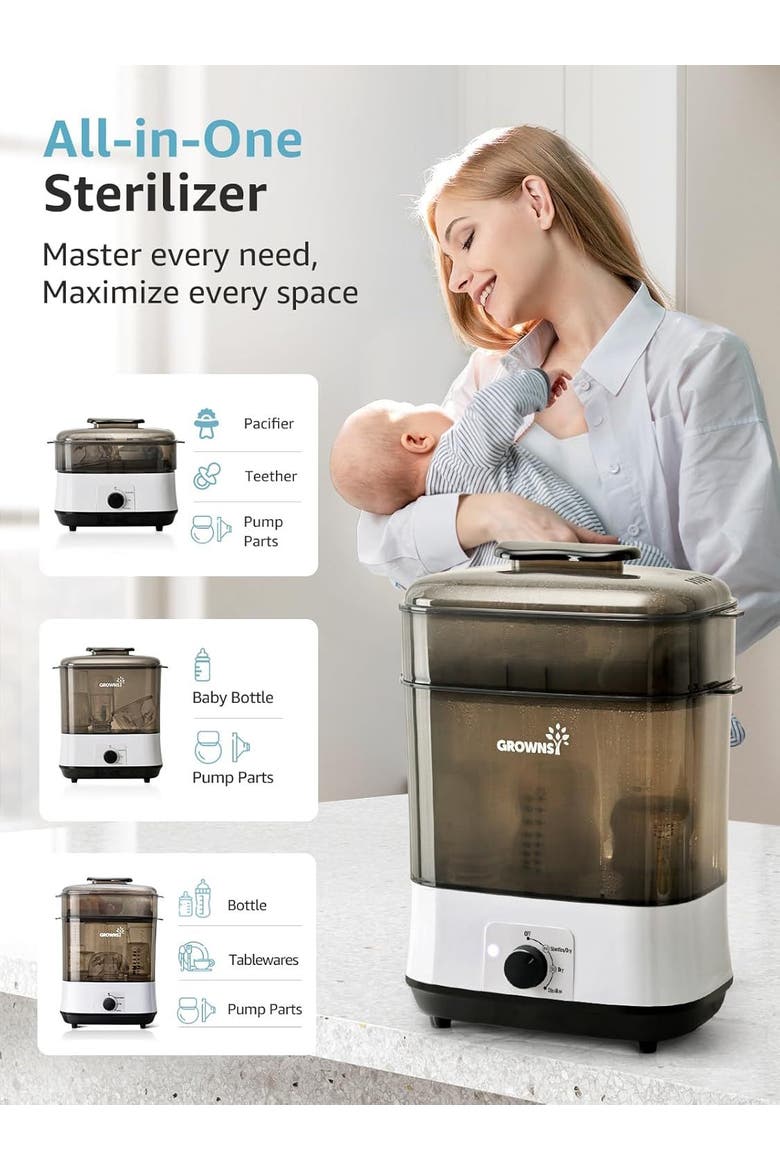Bottle Sterilizer and Dryer, Alternate, color, Brown