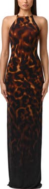 Naked Wardrobe Tortoiseshell Print Maxi Dress