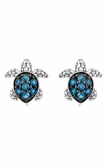 EFFY Sterling Silver London Blue Topaz Turtle Stud Earrings