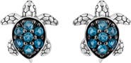 EFFY Sterling Silver London Blue Topaz Turtle Stud Earrings