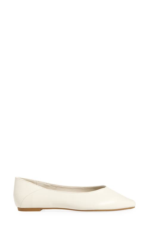 T Tahari Paris Pointed Toe Flat In Ivory