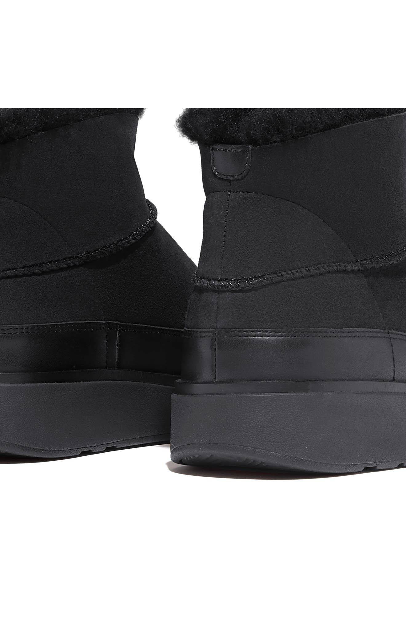 Gen-FF Ultra-Mini Genuine Shearling Boot, Alternate, color, ALL BLACK