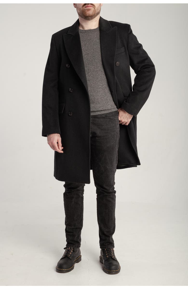 1982 Cashmere Lapel Coat, Alternate, color, Black