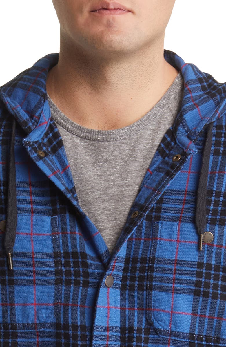 L.L.Bean Scotch Plaid Flannel Hooded Shirt, Alternate, color, 