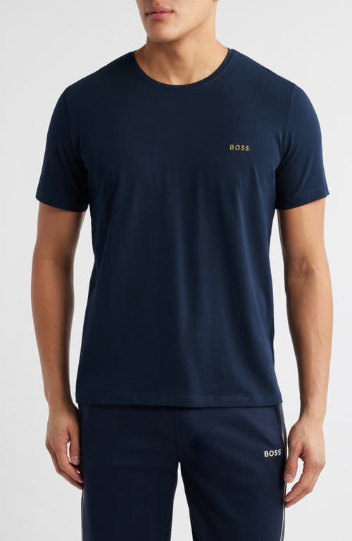 Hugo Boss Boss Mix Match Pajama T-shirt In Dark Blue