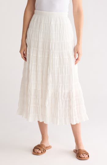 Textured Midi Skirt