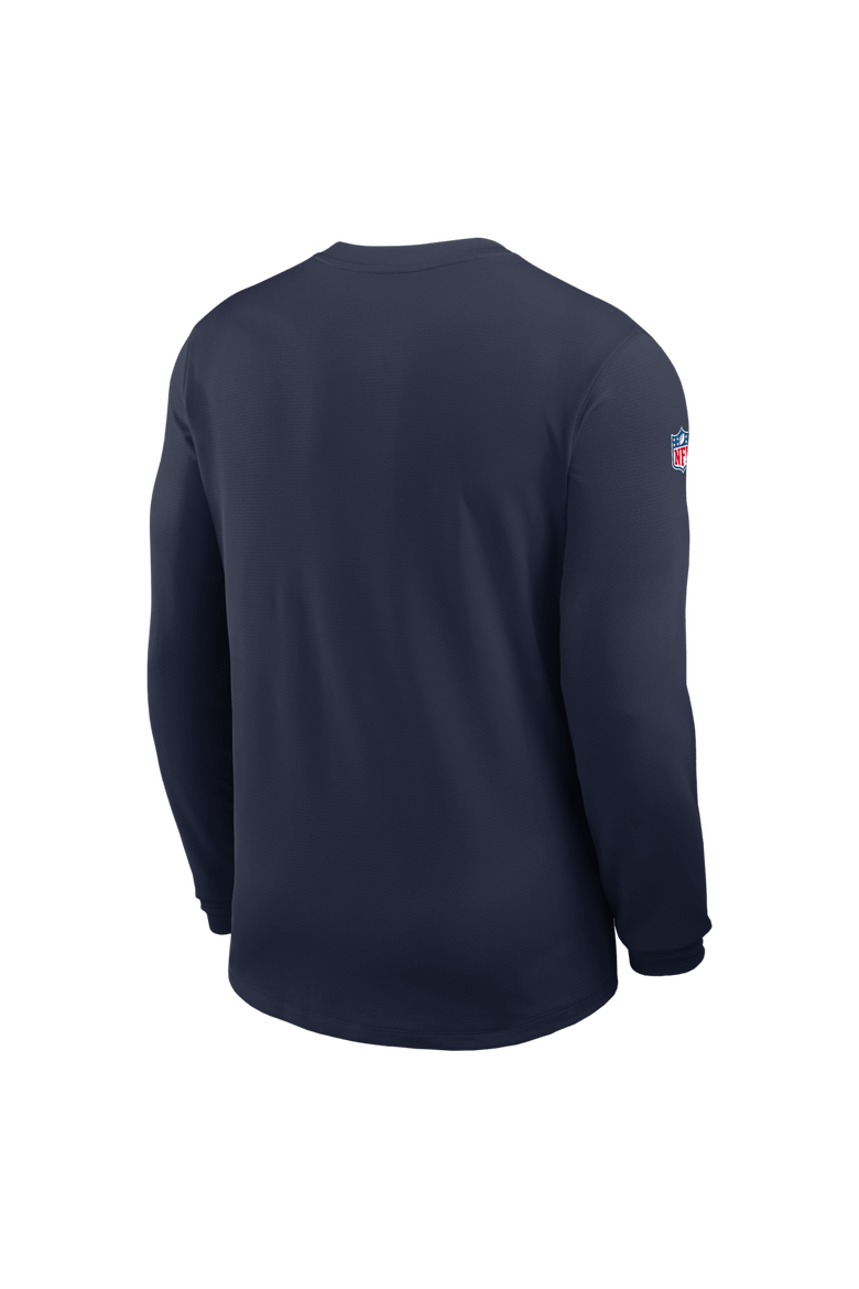 Men's Nike  College Navy Seattle Seahawks Sideline Coaches UV Dri-FIT Long Sleeve Shirt, Alternate, color, College Navy
