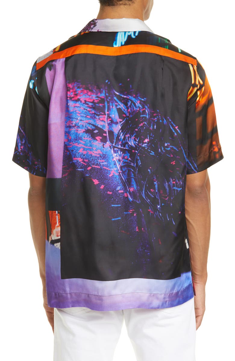 Dries Van Noten Carltone Floral Short Sleeve Button-Up Shirt, Alternate, color, 