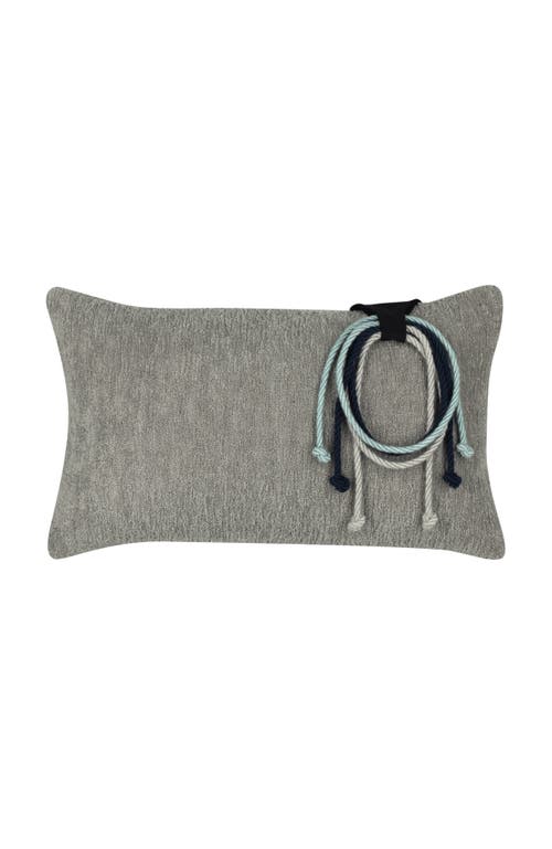 Elaine Smith Desert Bloom Hand Embellished Rope Indoor & Outdoor Woven Accent Pillow