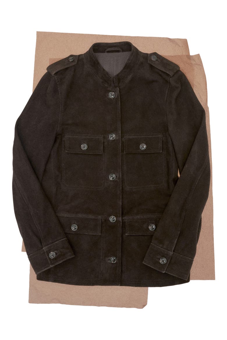 Suede Jacket, Alternate, color, BROWN