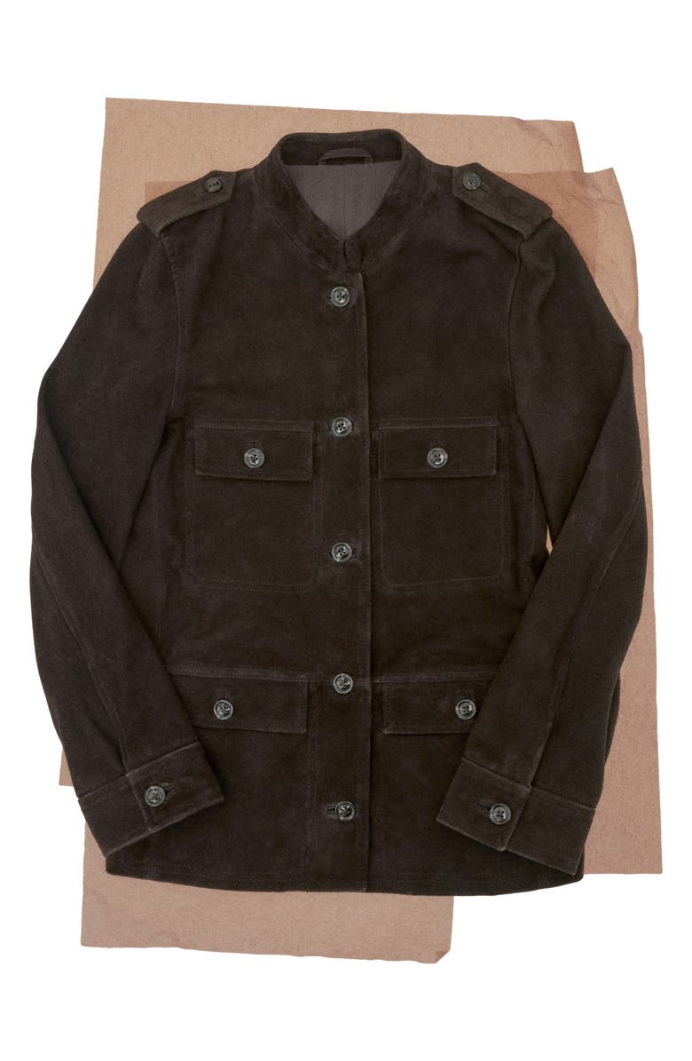 MANGO Suede Jacket, Alternate, color, Brown
