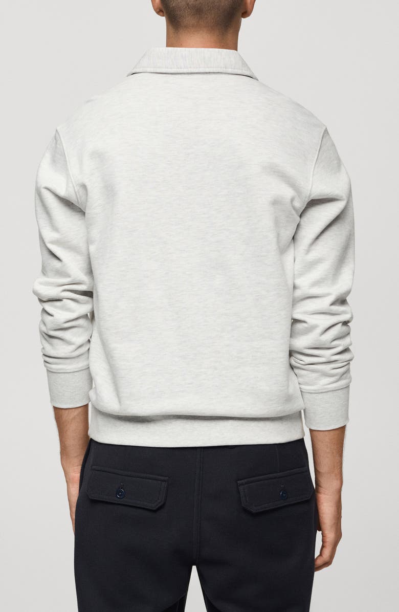 MANGO Cotton Polo Sweatshirt, Alternate, color, 