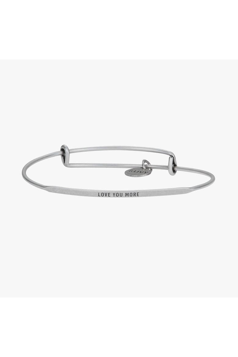 Posy Bangle Bracelet Love You More, Alternate, color, Silver