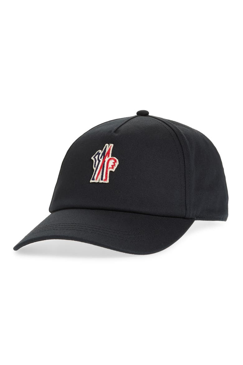 Logo Patch Cotton Twill Baseball Cap, Main, color, BLACK