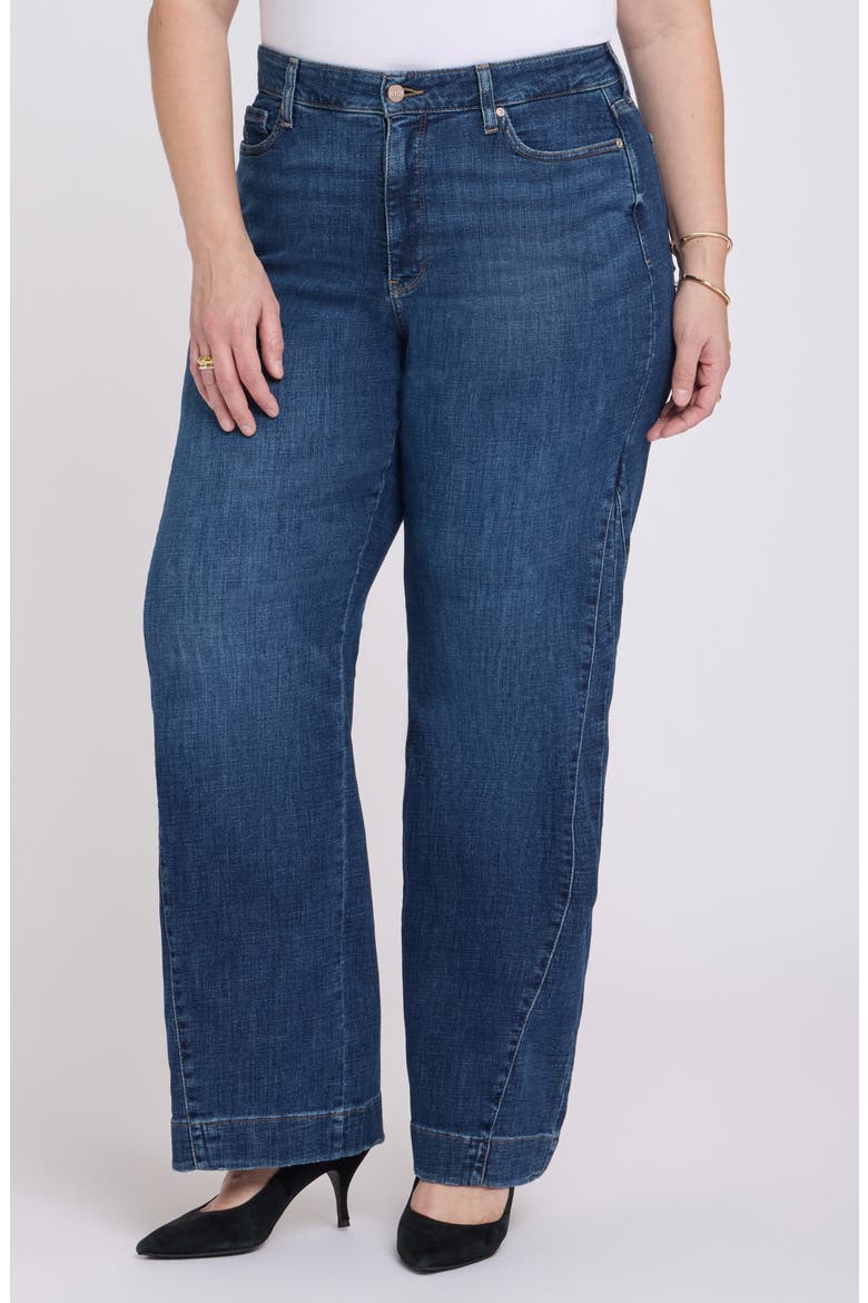 Teresa Side Godet Wide Leg Jeans, Main, color, SUNSET VILLA