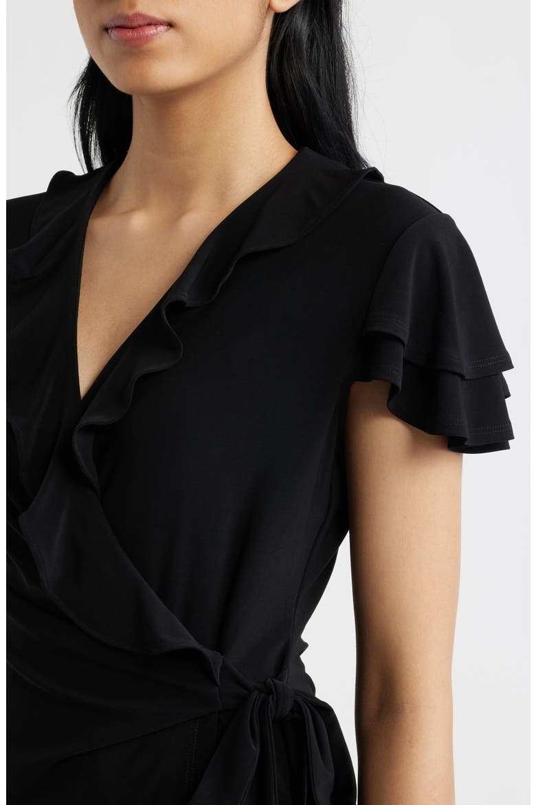 Ruffle Wrap Top, Alternate, color, ANNE BLACK