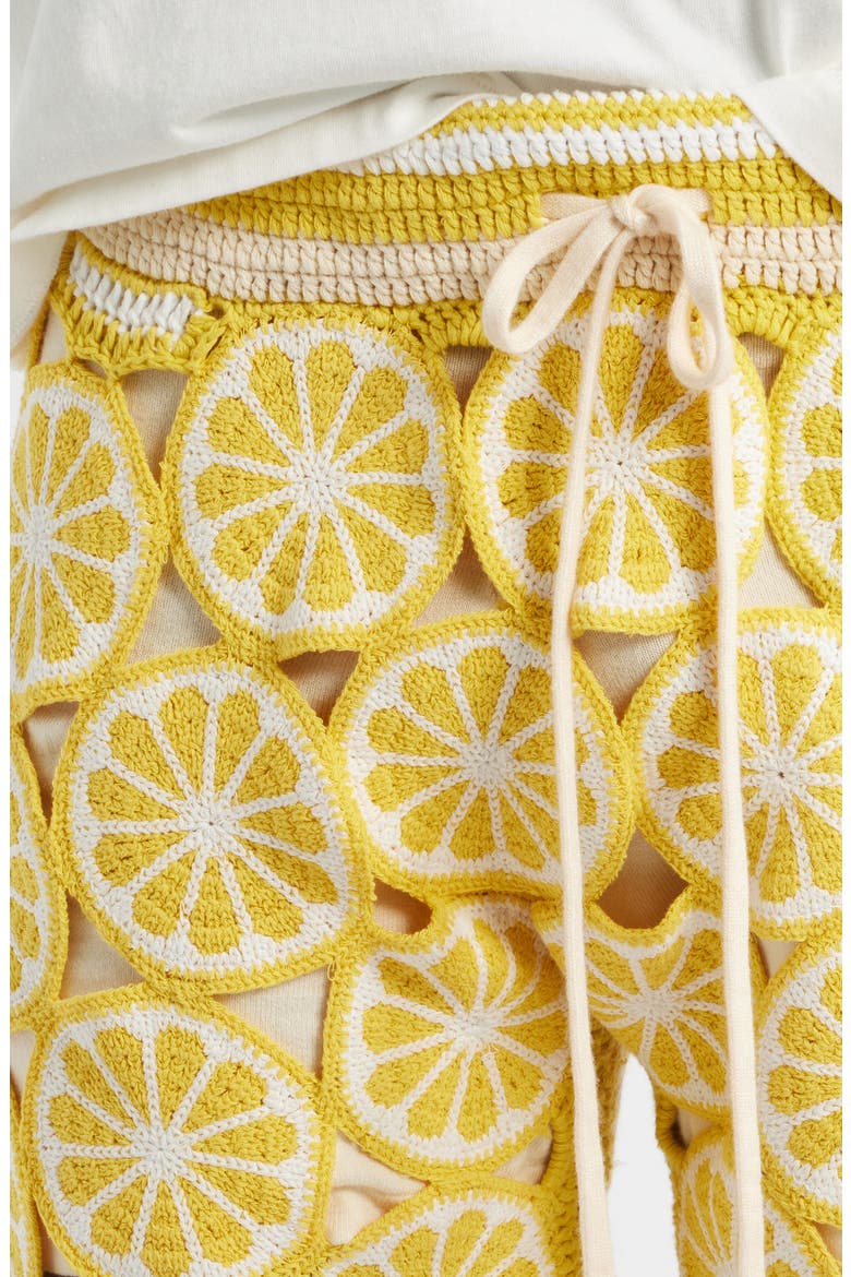 Lemon Crochet Shorts, Alternate, color, YELLOW