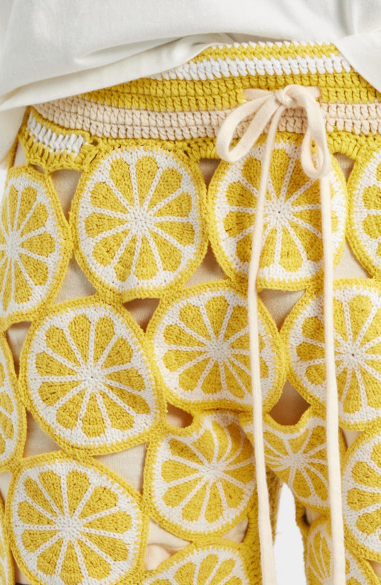 MAVRANS Lemon Crochet Shorts, Alternate, color, 