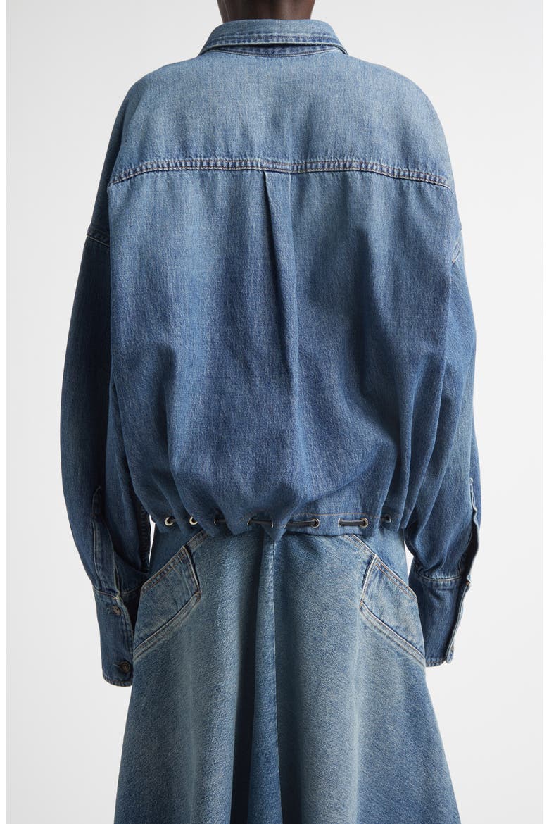 The Leland Drawstring Denim Shirt, Alternate, color, DAKOTA WASH