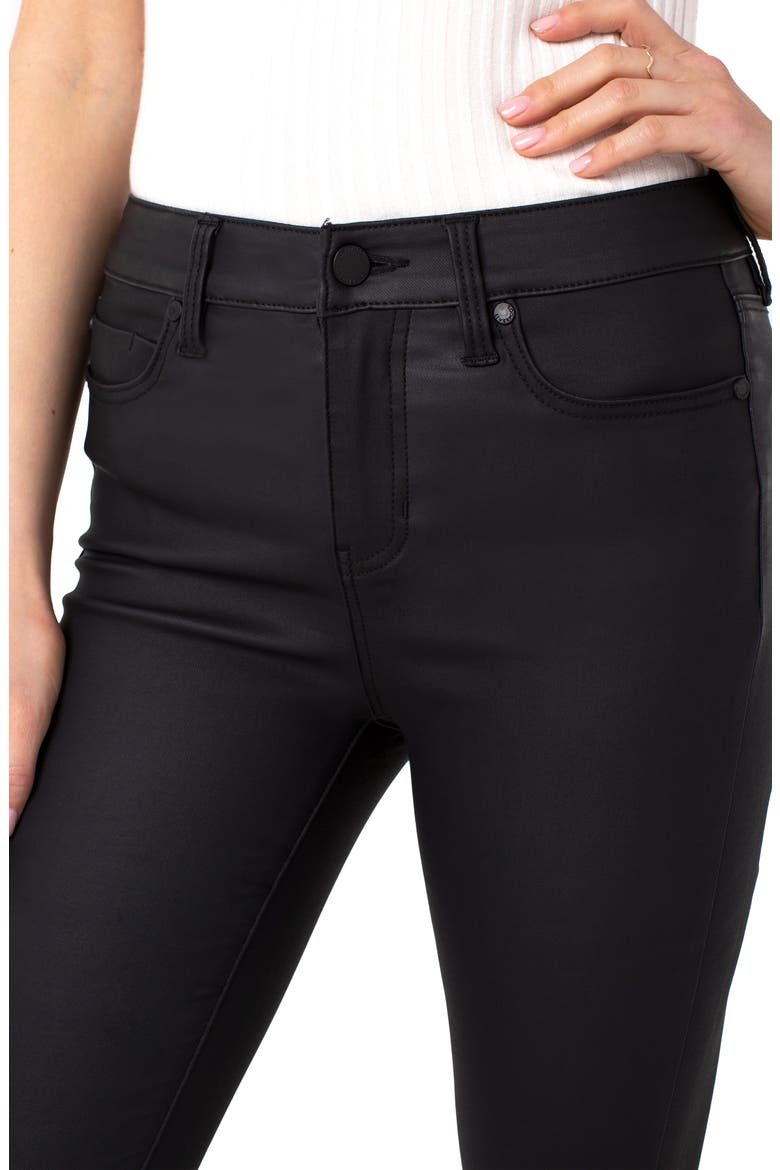 Abby Coated High Waist Skinny Jeans, Alternate, color, BLACK