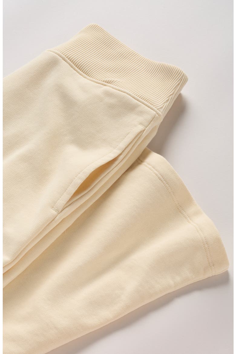 Kids' Wide-Leg Cotton Blend Sweatpants, Alternate, color, BEIGE ANGORA