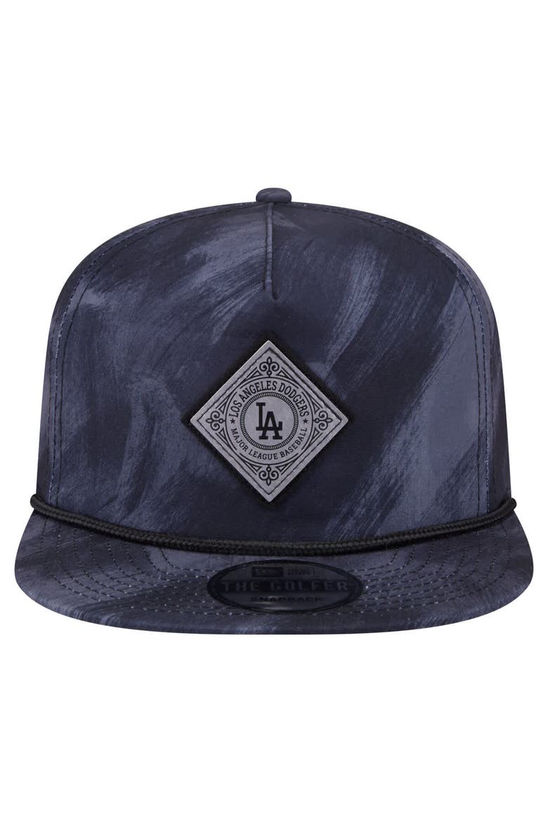 Men's New Era Navy Los Angeles Dodgers Printed Golfer Snapback Hat, Alternate, color, Navy