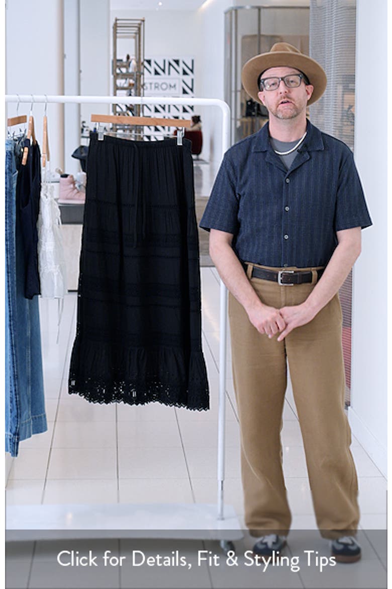 Lace Inset Maxi Skirt video