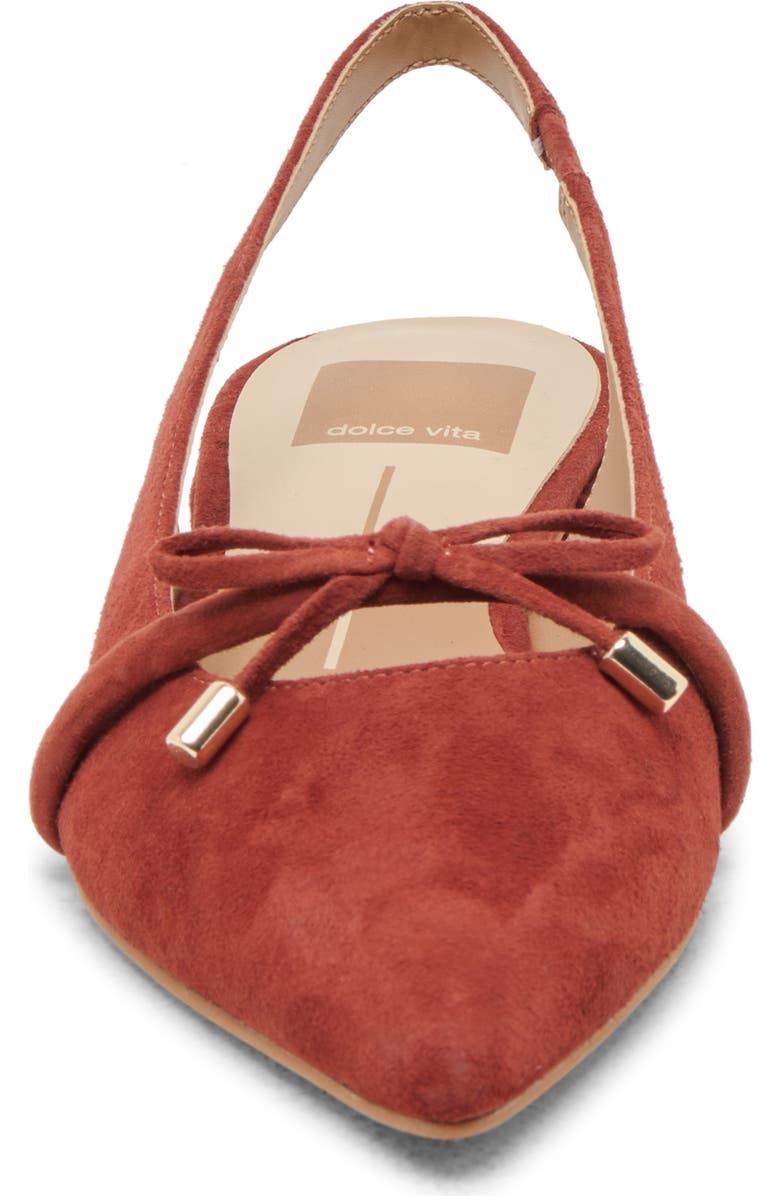 Dolce Vita Payge Pointed Toe Slingback Pump, Alternate, color, Brandy Suede
