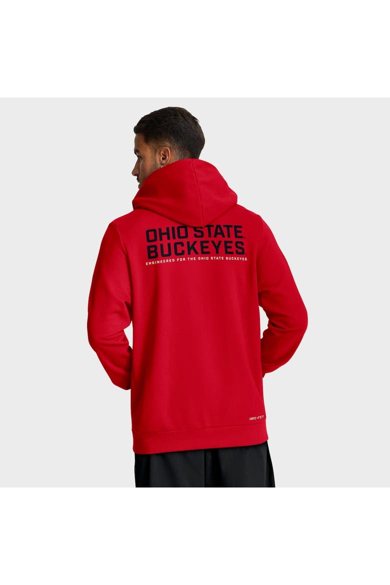 Men's Nike Scarlet Ohio State Buckeyes 2025 Sideline Standard Issue Dri-FIT Full-Zip Hoodie, Alternate, color, Scarlet