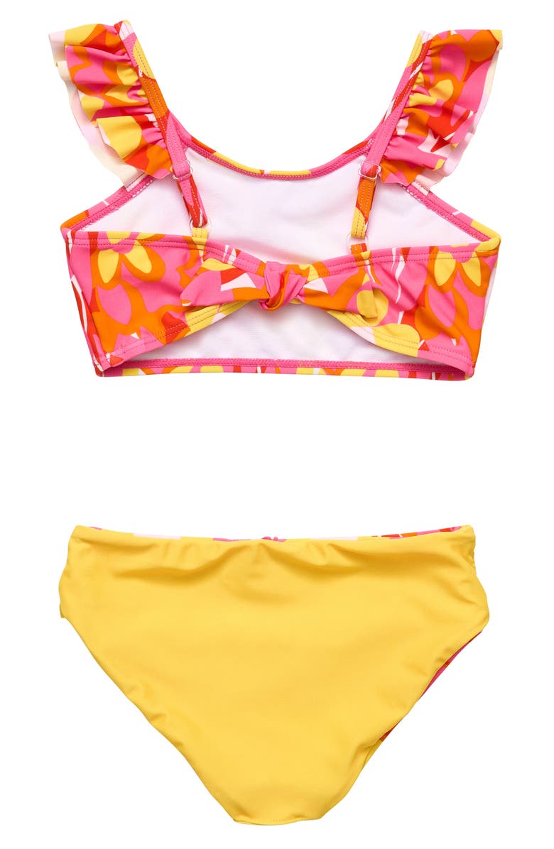 Snapper Rock Kids' Pop of Sunshine Frill Two-Piece Bathing Suit, Alternate, color, Red