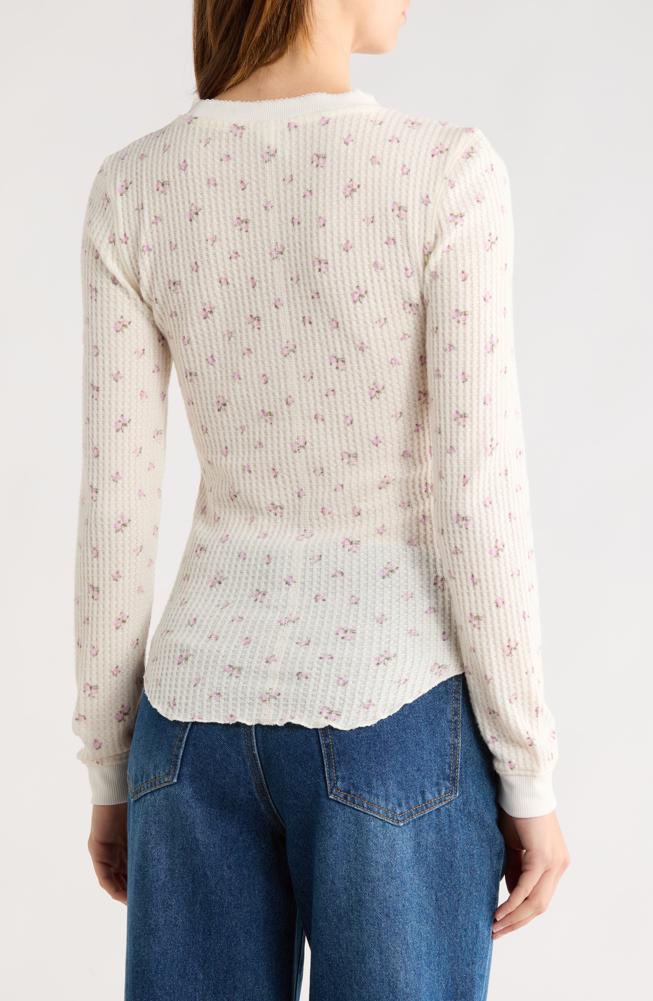Long Sleeve Waffle Knit Top - image 4