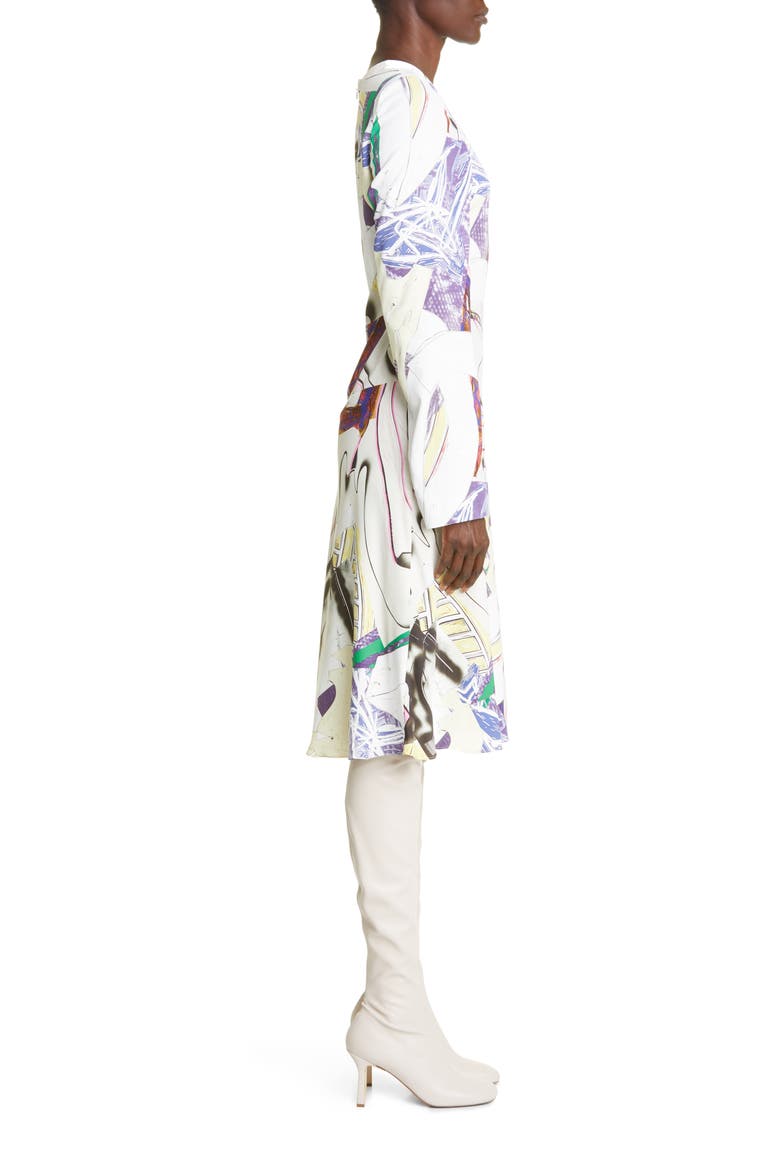 Ahab Abstract Print Long Sleeve Midi Dress, Alternate, color, MULTICOLOR