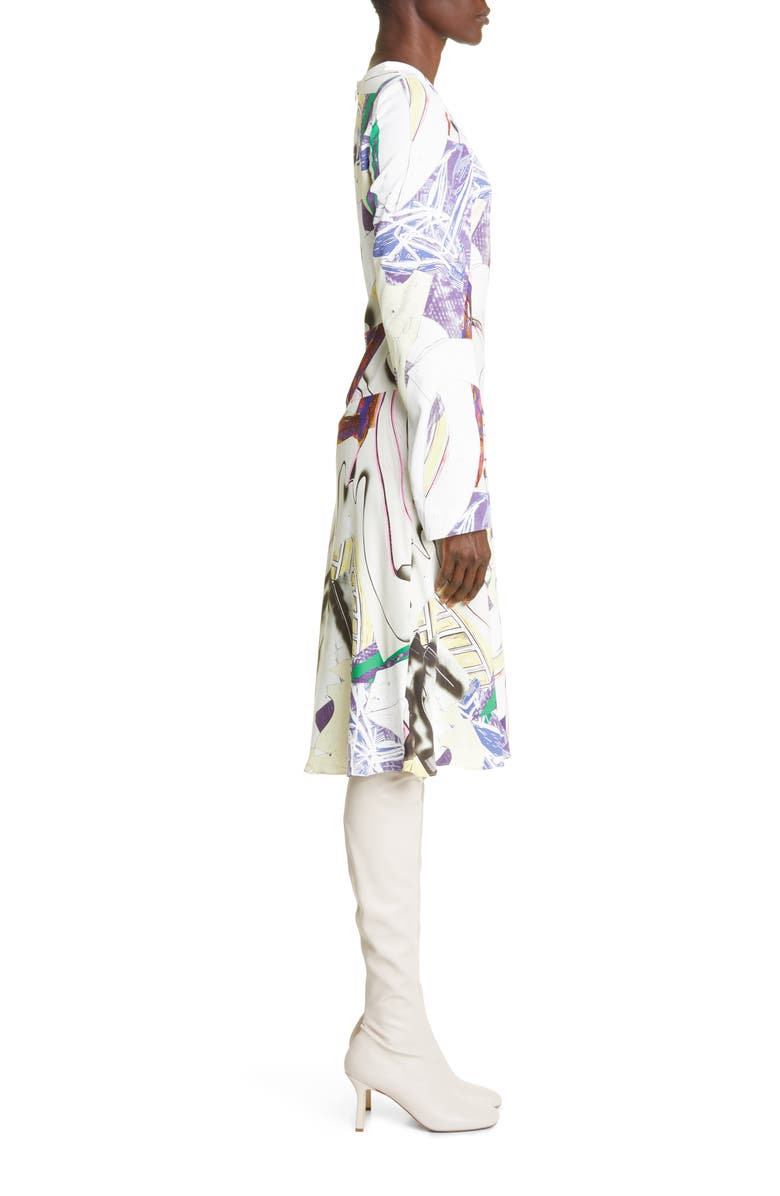 Stella McCartney Ahab Abstract Print Long Sleeve Midi Dress, Alternate, color,