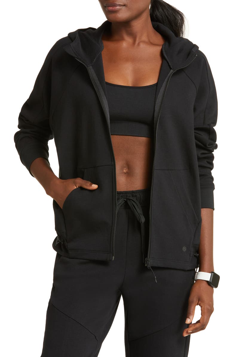 Zella Downtown Sport Zip Hoodie, Main, color, 