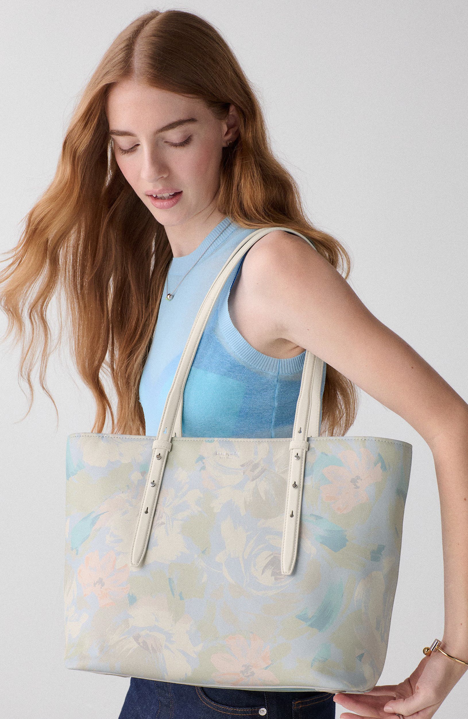 Kate Spade New York do it all fine grain leather tote, Alternate, color, Multi