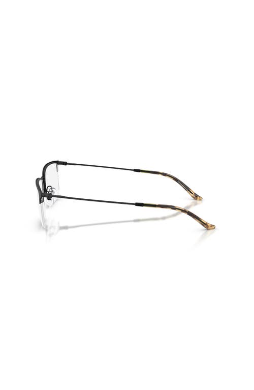 Emporio Armani 57mm Rectangle Optical Glasses In Black
