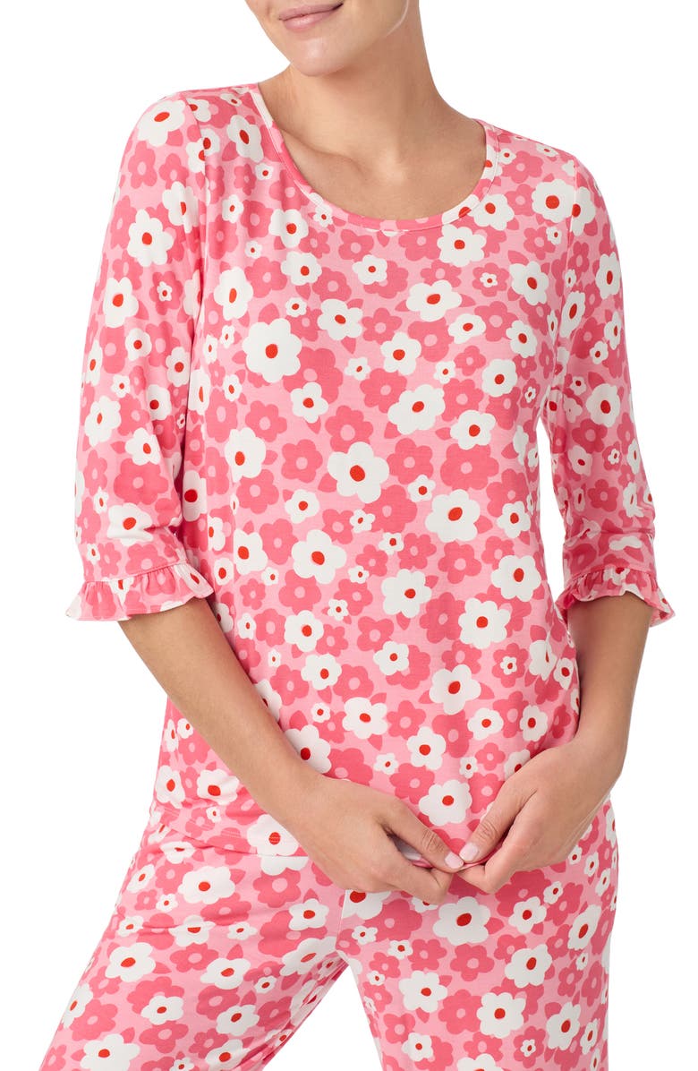 Kate Spade New York floral crop pajamas, Alternate, color, 
