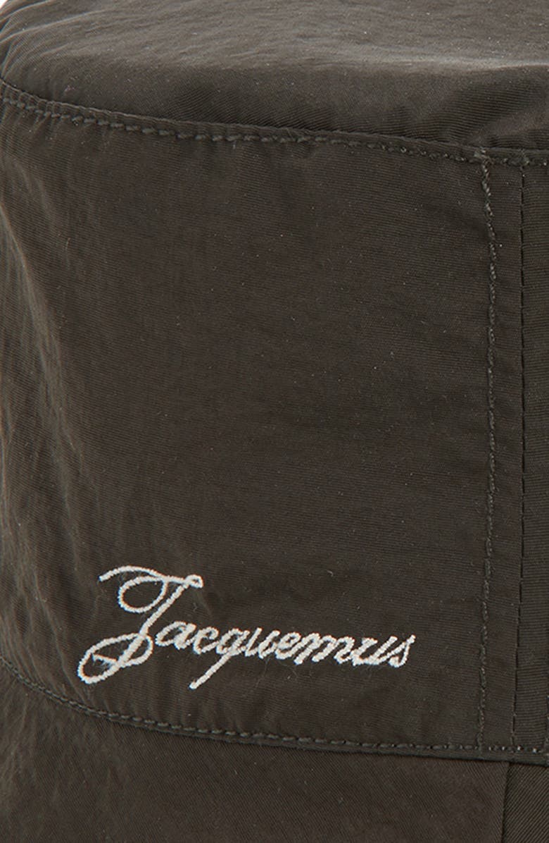 Jacquemus Le Bob Baluchon Nylon Bucket Hat, Alternate, color, Dark Brown