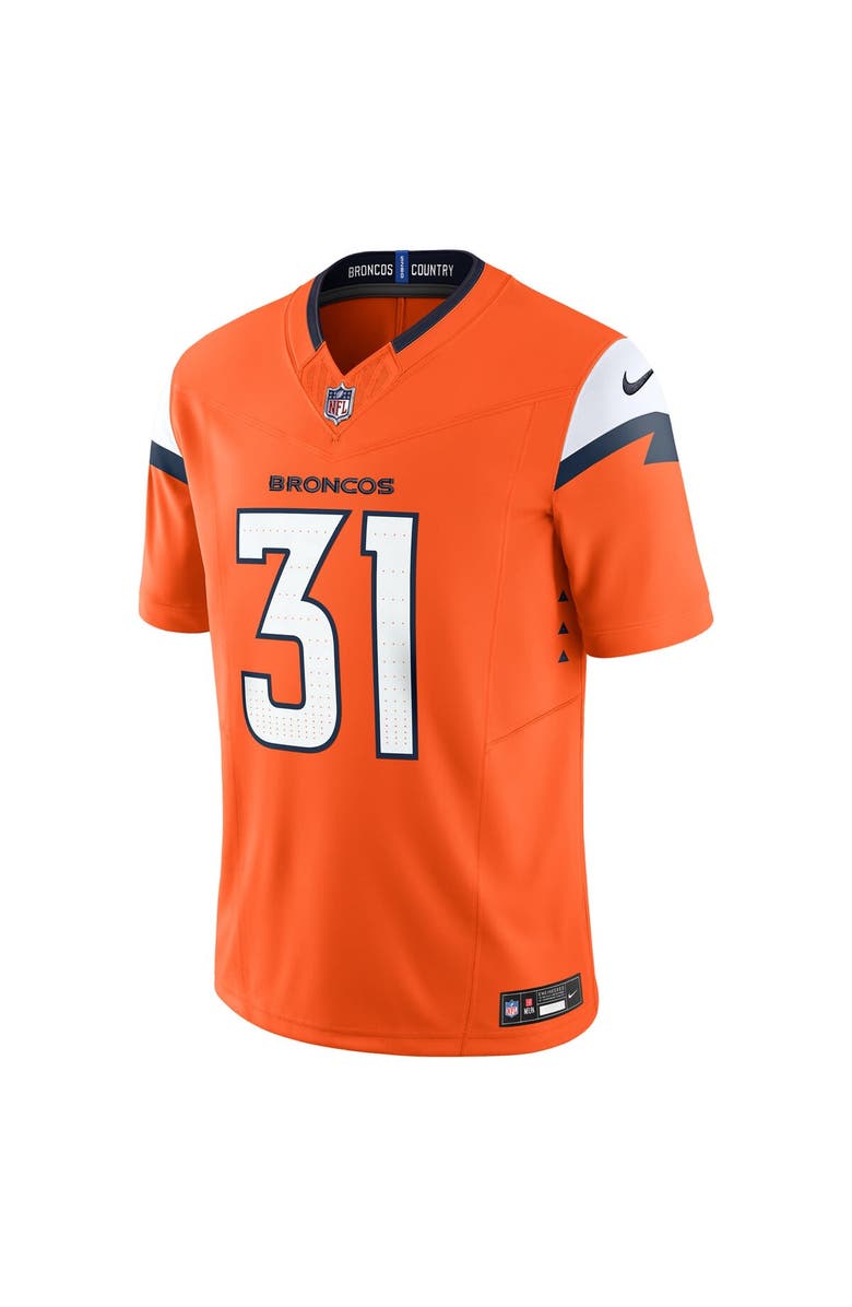 Nike Men's Nike Justin Simmons Orange Denver Broncos Vapor F.U.S.E. Limited Jersey, Alternate, color, 