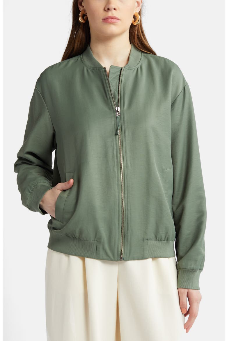 Bomber Jacket, Alternate, color, GREEN DUCK