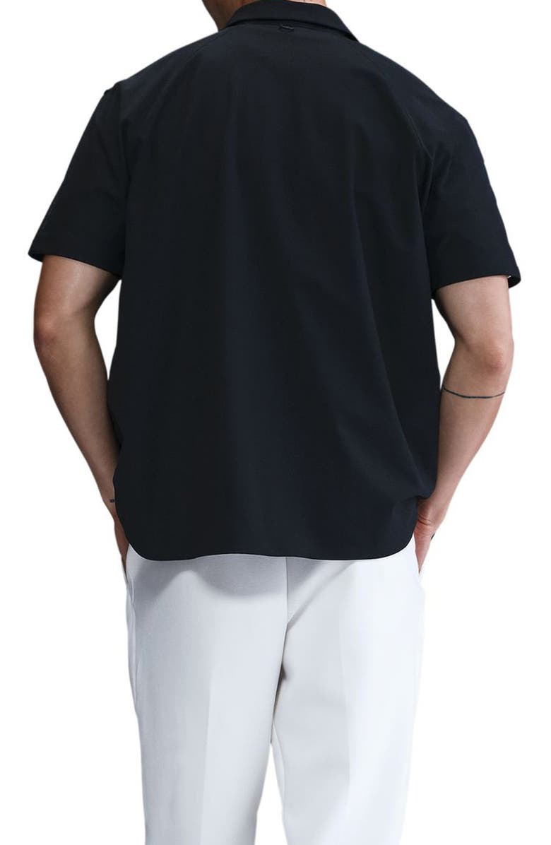 Nike 24.7 PerfectStretch Dri-FIT Short Sleeve Button-Up Shirt, Alternate, color, Black/ Dark Smoke Grey