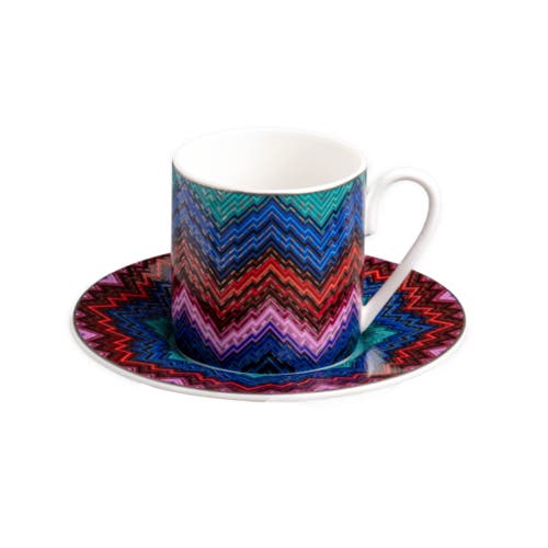 Missoni Coffee Cup & Saucer Set Of 6 In Luxury Box In Multi
