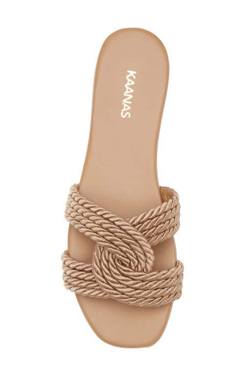 Kaanas Olas Corded Infinity Sandals Caramel In Caramel